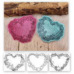 2€ ZUSATZTÜRCHEN 15. Dezember - Stickserie - ITH Untersetzer Sweet Magic Herzen